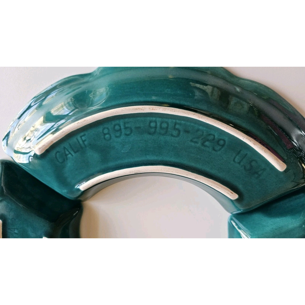 MCM California Pottery Turquoise #895 Lazy Susan 3-Piece Serving Tray Set - Picture 12 of 12